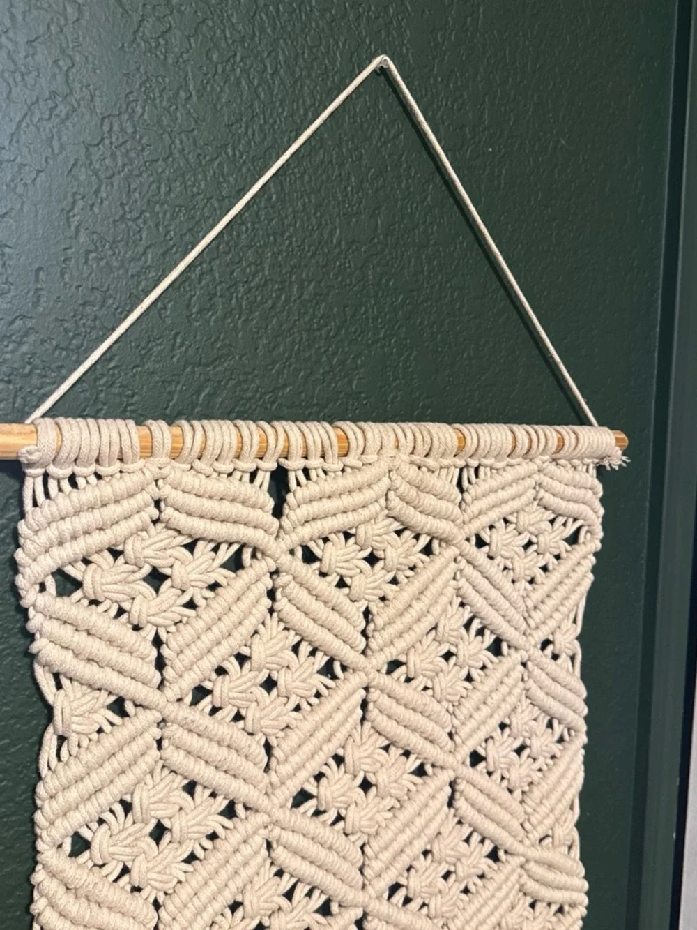 Handmade Macramé Wall Hanging - Cream Boho Accent